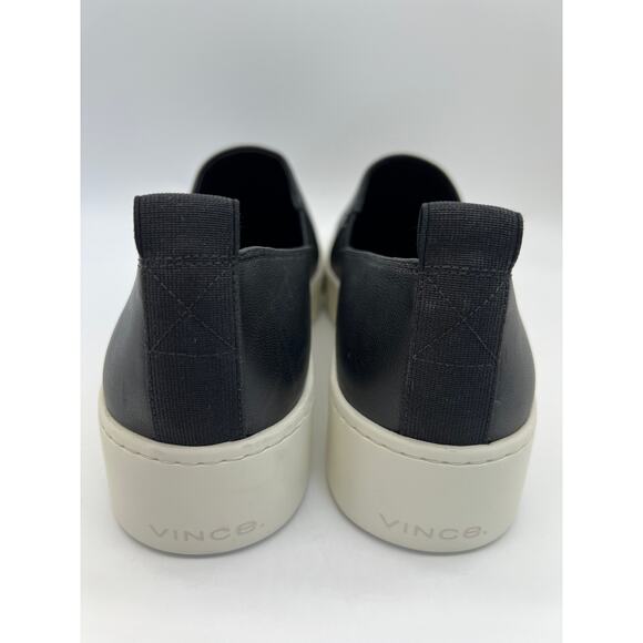Vince Saxon Napa Leather Slip-On Sneakers Black Women's Size 9.5M - Picture 9 of 12